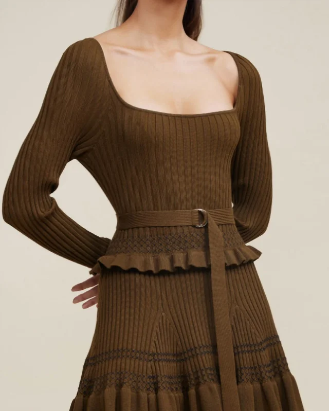 Wotton Dress In Hunter Green Mix | Hunter Green Mix