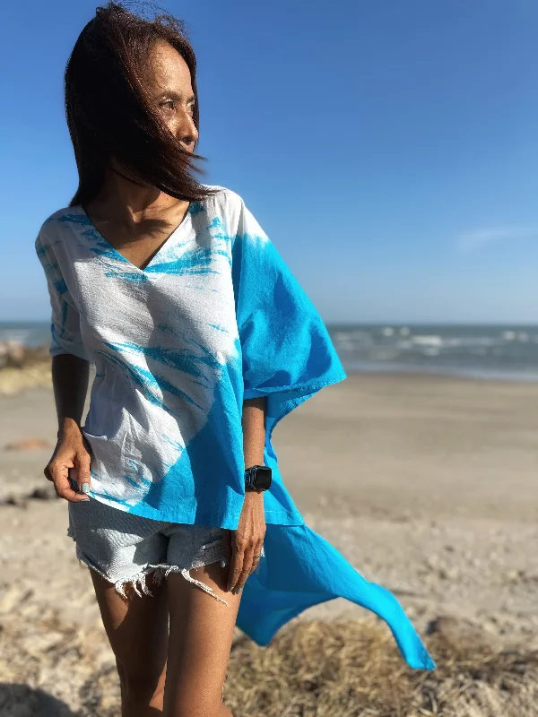 Tie Dye Short Kaftan Dress