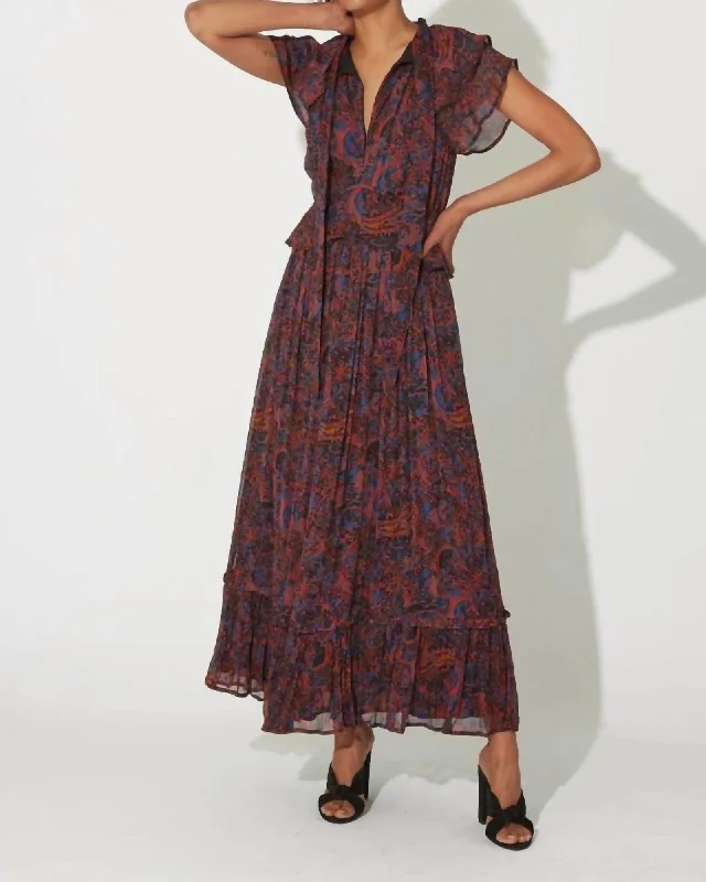 Nicolette Ankle Dress In Retro Pais | Retro Pais