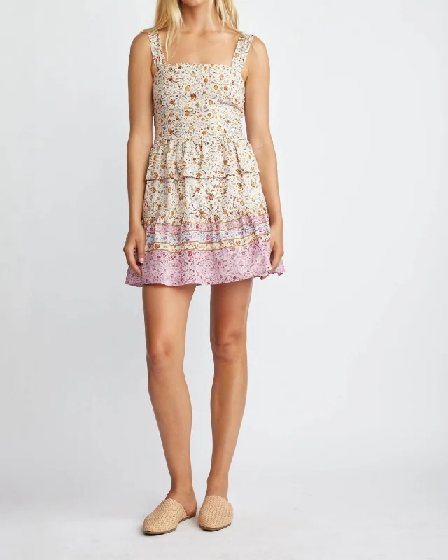Jennifer Dress In Cream Multi | Cream Multi