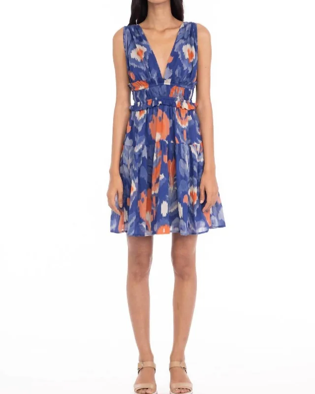 Victoria Dress in Ikat Floral Soladite | Ikat Floral Soladite