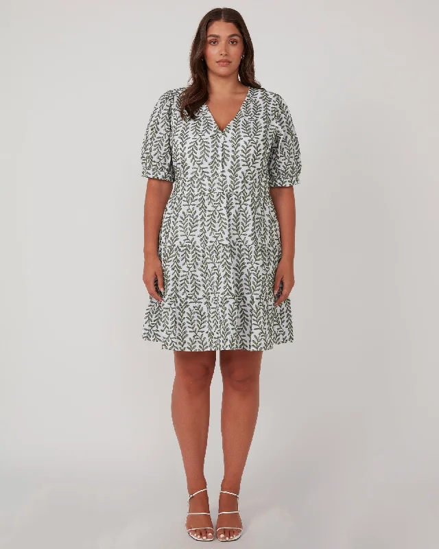 La Croisette Dress | Green/Milk