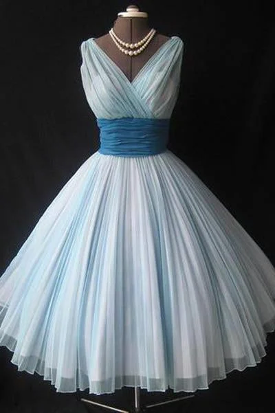 A Line V Neck Tulle Blue Short Knee Length Sleeveless Cute Mini Homecoming Dresses WK904 A Line V Neck Tulle Blue Short Knee Length Sleeveless Cute Mini Homecoming Dresses WK904