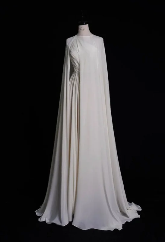 One Shoulder Chiffon A Line Removable Cape Banquet Dress Prom Dress Special Occasion Gown S6947 One Shoulder Chiffon A Line Removable Cape Banquet Dress Prom Dress Special Occasion Gown S6947