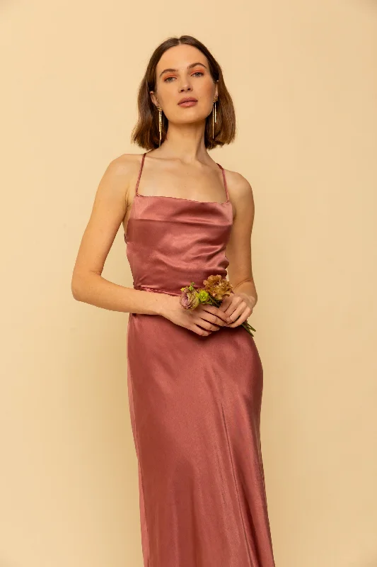 Camille Dress in Silky Rose