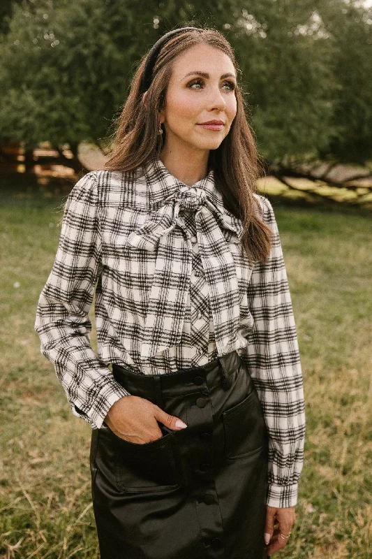 Genevieve Blouse in Plaid Lightweight Tunic Blouse