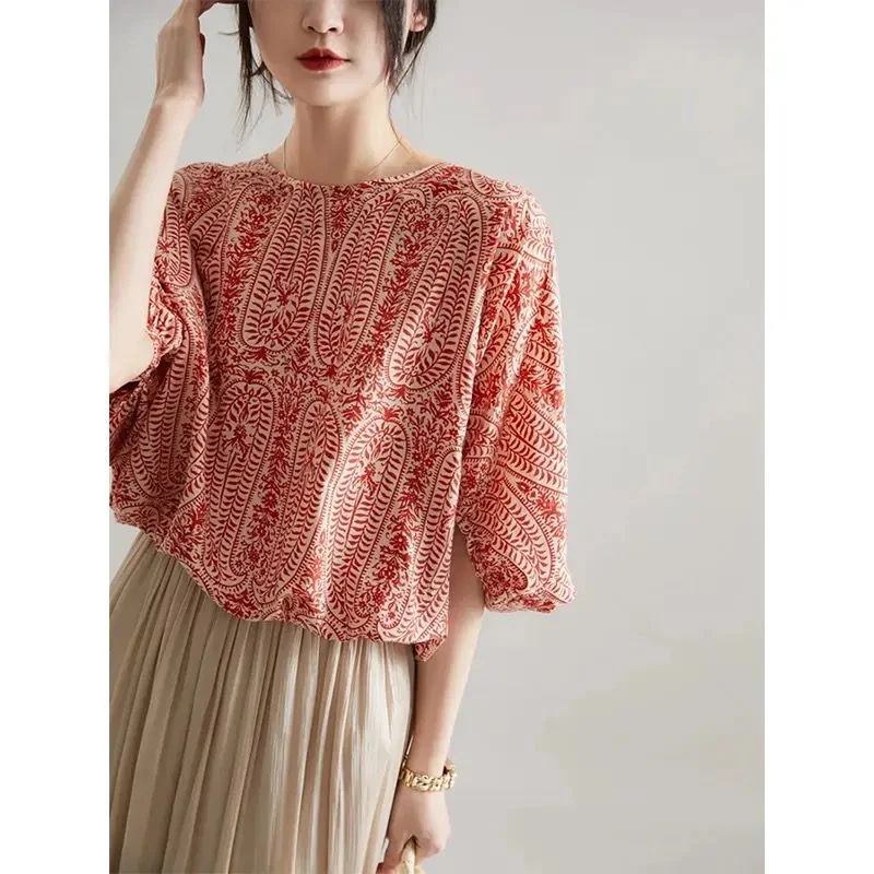 Vintage Bowknot Blouse Women L S4957073 Playful Puff Blouse