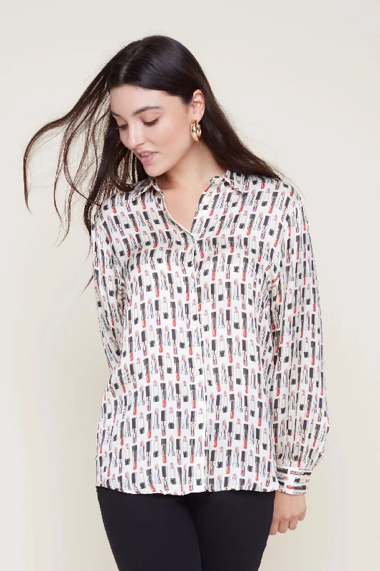 Printed Longsleeve Blouse