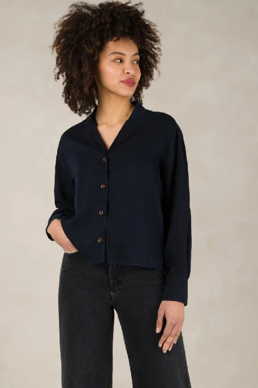 Athalie Blouse Blue Black