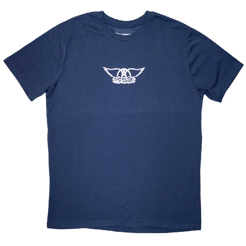 Aerosmith | Official Band T-Shirt | Mini Wings Logo Sequined Glittery Shiny