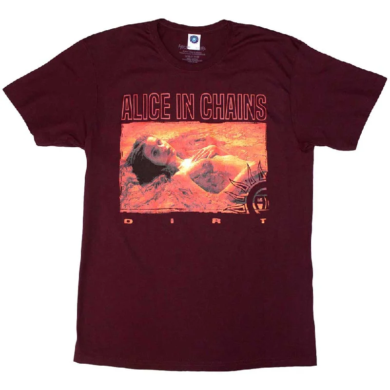 Alice In Chains | Official Band T-Shirt | Dirt Orange Spandex Blend Rayon Blend Denim Blend Alice In Chains | Official Band T-Shirt | Dirt Orange Spandex Blend Rayon Blend Denim Blend