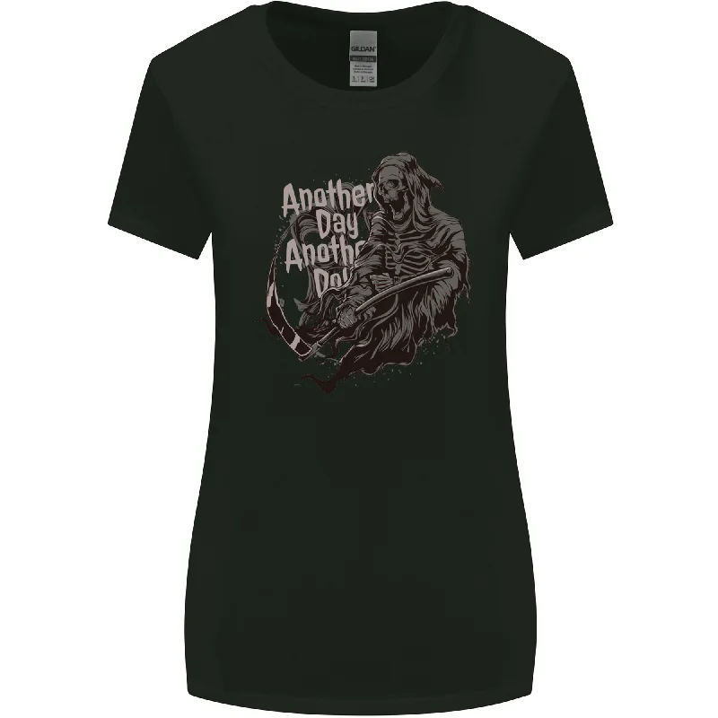 Another Day Another Dollar Grim Reaper Womens Wider Cut T-Shirt Hooded Caped Shawl Collar Another Day Another Dollar Grim Reaper Womens Wider Cut T-Shirt Hooded Caped Shawl Collar