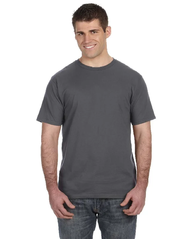 Anvil Fashion Fit T-Shirt | Charcoal Denim Fabric Leather Fabric Suede Fabric