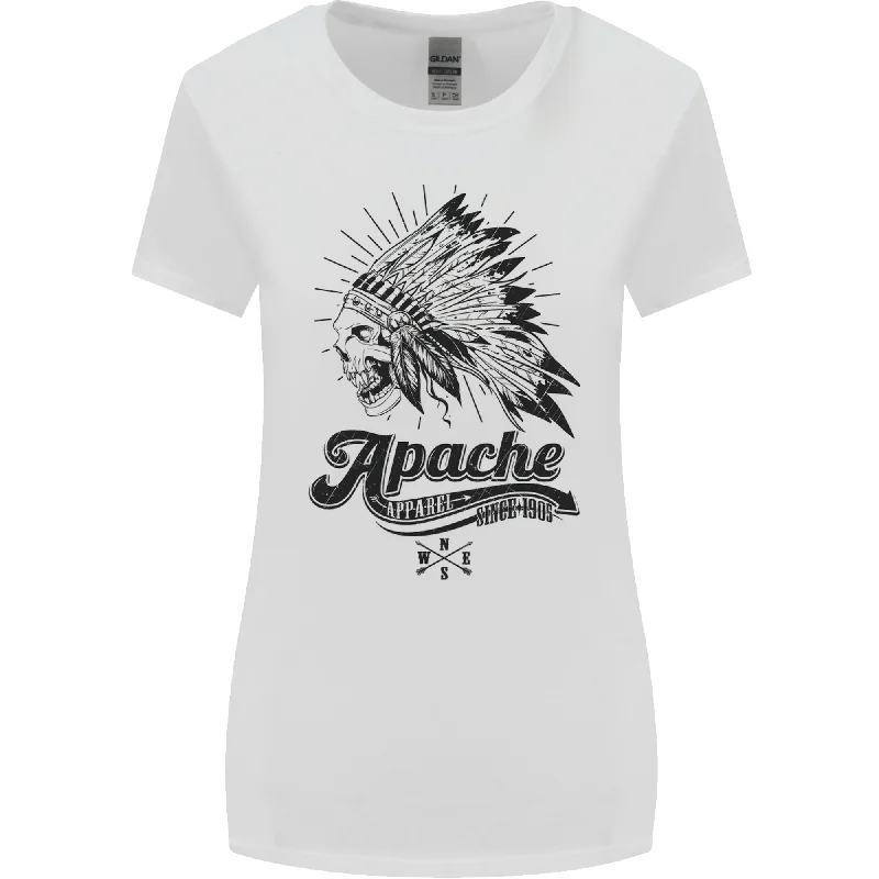 Apache Apparel Motorbike Motorcycle Biker Womens Wider Cut T-Shirt Elegant Classic Vintage Apache Apparel Motorbike Motorcycle Biker Womens Wider Cut T-Shirt Elegant Classic Vintage