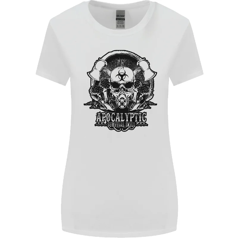 Apocalyptic Survival Skull Gamer Gaming Womens Wider Cut T-Shirt Chenille Fabric Brocade Fabric Lace Fabric Apocalyptic Survival Skull Gamer Gaming Womens Wider Cut T-Shirt Chenille Fabric Brocade Fabric Lace Fabric