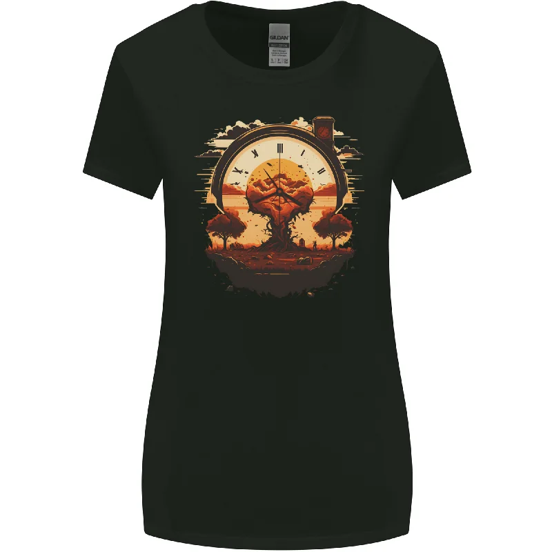 Apocalyptic Time Bomb Climate Change Gothic Womens Wider Cut T-Shirt Jersey Fabric Tulle Fabric Batik Fabric Apocalyptic Time Bomb Climate Change Gothic Womens Wider Cut T-Shirt Jersey Fabric Tulle Fabric Batik Fabric