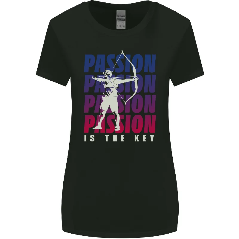 Archery Passion Is the Key Archer Womens Wider Cut T-Shirt Oversized T-Shirt Spandex breathable Archery Passion Is the Key Archer Womens Wider Cut T-Shirt Oversized T-Shirt Spandex breathable