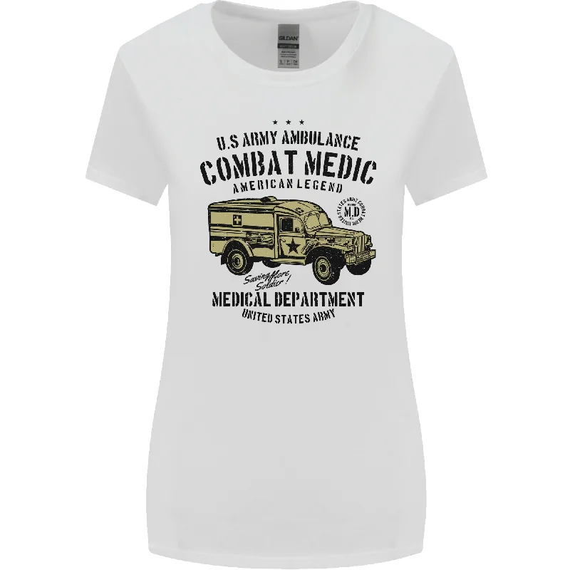 Army Ambulance Military Paramedic Medic Womens Wider Cut T-Shirt Mesh Fabric Canvas Fabric Denim Fabric Army Ambulance Military Paramedic Medic Womens Wider Cut T-Shirt Mesh Fabric Canvas Fabric Denim Fabric