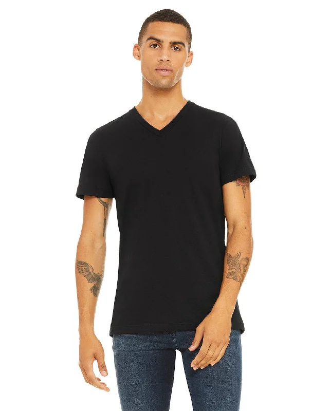Bella+Canvas Unisex V-Neck T-Shirt | Black Chenille Fabric Brocade Fabric Lace Fabric Bella+Canvas Unisex V-Neck T-Shirt | Black Chenille Fabric Brocade Fabric Lace Fabric