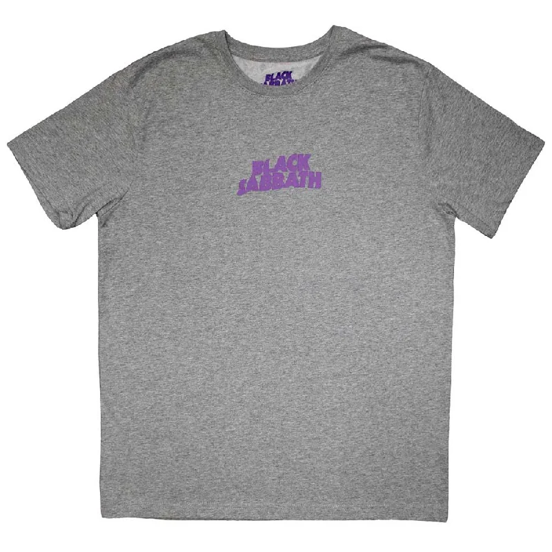 Black Sabbath | Official Band T-Shirt | Mini Wavy Logo Terry Blend Velvet Blend Canvas Blend Black Sabbath | Official Band T-Shirt | Mini Wavy Logo Terry Blend Velvet Blend Canvas Blend