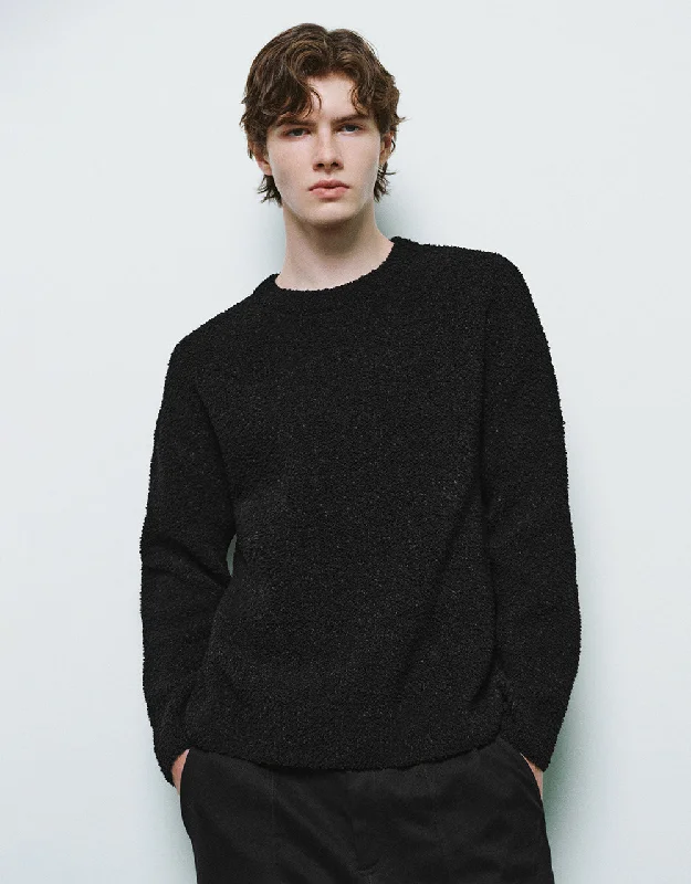 Crew Neck Knitted T-Shirt Collared T-Shirt Boat Neck A-Line