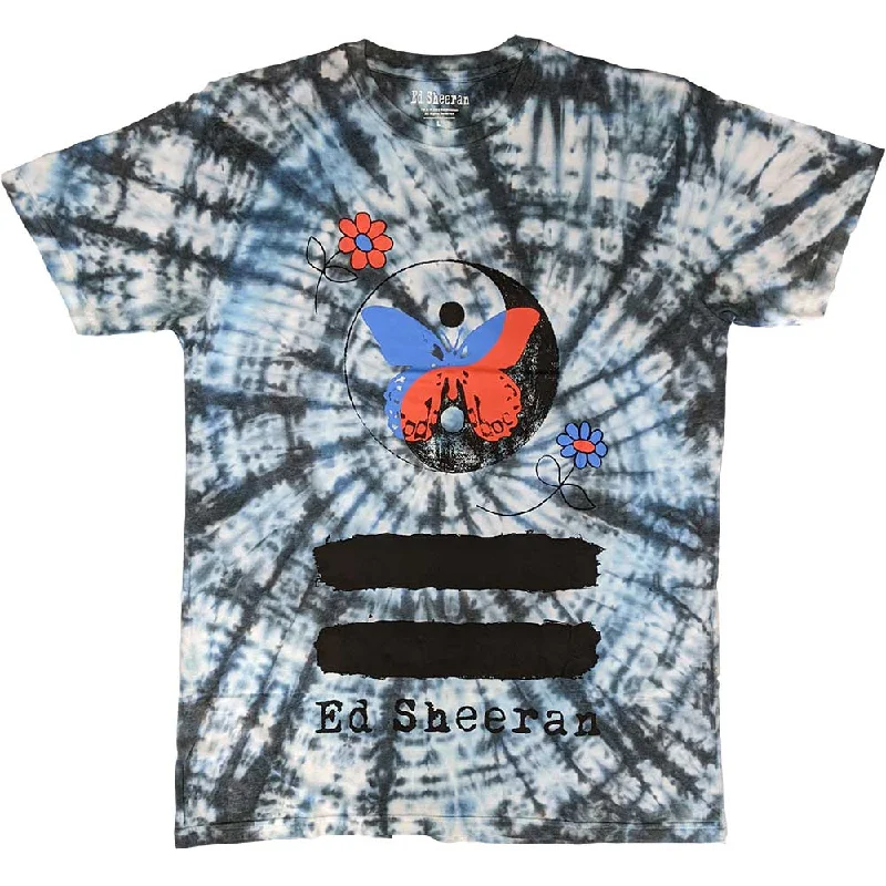 Ed Sheeran | Official Band T-Shirt | Yin & Yang Butterfly (Wash Collection) Print Jacquard Patchwork Ed Sheeran | Official Band T-Shirt | Yin & Yang Butterfly (Wash Collection) Print Jacquard Patchwork