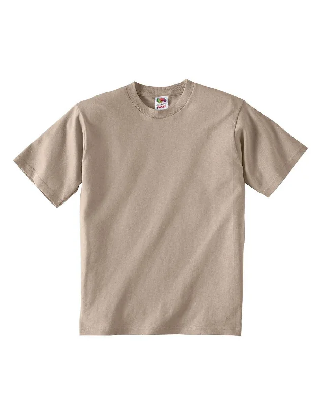 Fruit of the Loom Youth T-Shirt | Khaki Fleece Nylon Spandex