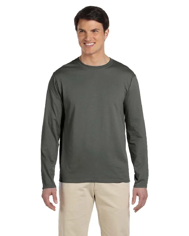 Gildan SoftStyle Long Sleeve T-Shirt | Military Green Chenille Fabric Brocade Fabric Lace Fabric Gildan SoftStyle Long Sleeve T-Shirt | Military Green Chenille Fabric Brocade Fabric Lace Fabric