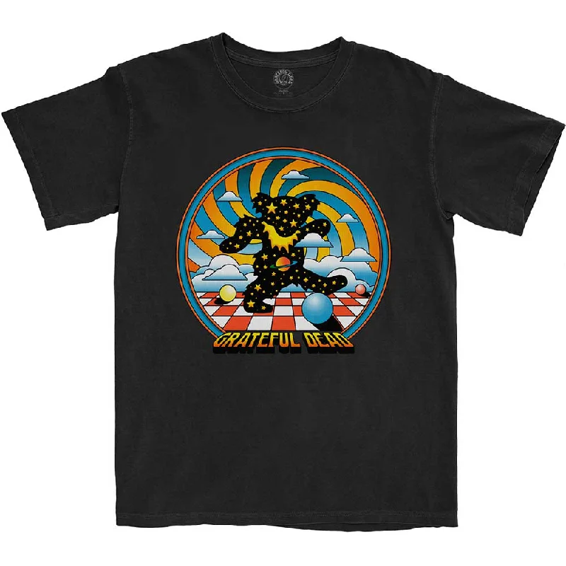Grateful Dead | Official Band T-Shirt | Stars Bear Collared T-Shirt Boat Neck A-Line Grateful Dead | Official Band T-Shirt | Stars Bear Collared T-Shirt Boat Neck A-Line