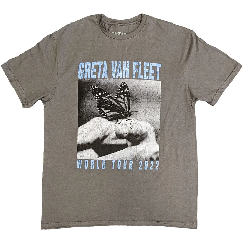 Greta Van Fleet | Official Band T-Shirt | World Tour Butterfly Oversized T-Shirt Spandex breathable Greta Van Fleet | Official Band T-Shirt | World Tour Butterfly Oversized T-Shirt Spandex breathable