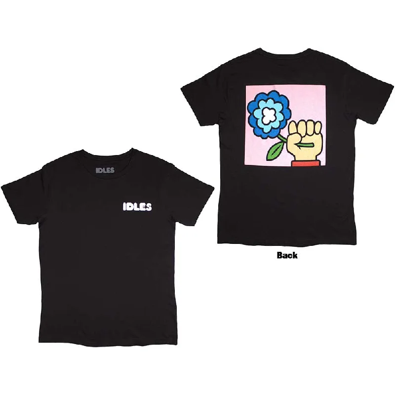 Idles | Official Band T-Shirt | Cartoon Flower (Back Print) Houndstooth Herringbone Solid Idles | Official Band T-Shirt | Cartoon Flower (Back Print) Houndstooth Herringbone Solid