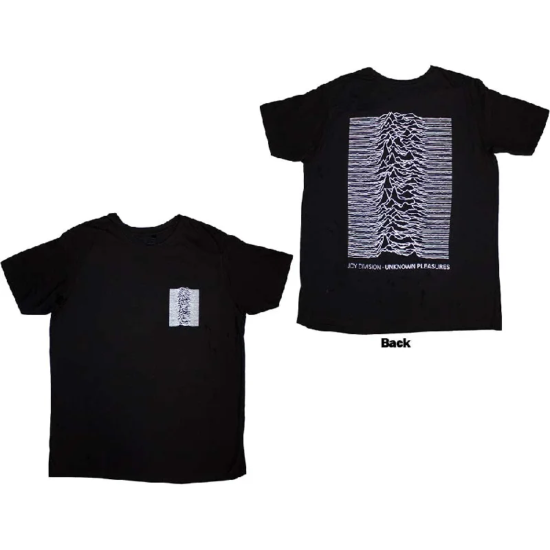 Joy Division | Official Band T-Shirt | Pulsar Pocket Wave (Back Print) Ribbed T-Shirt High Neck Heavyweight Joy Division | Official Band T-Shirt | Pulsar Pocket Wave (Back Print) Ribbed T-Shirt High Neck Heavyweight