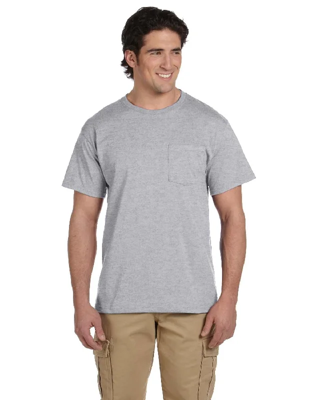 Jerzees 50/50 Pocket T-Shirt | Oxford Spandex Blend Rayon Blend Denim Blend