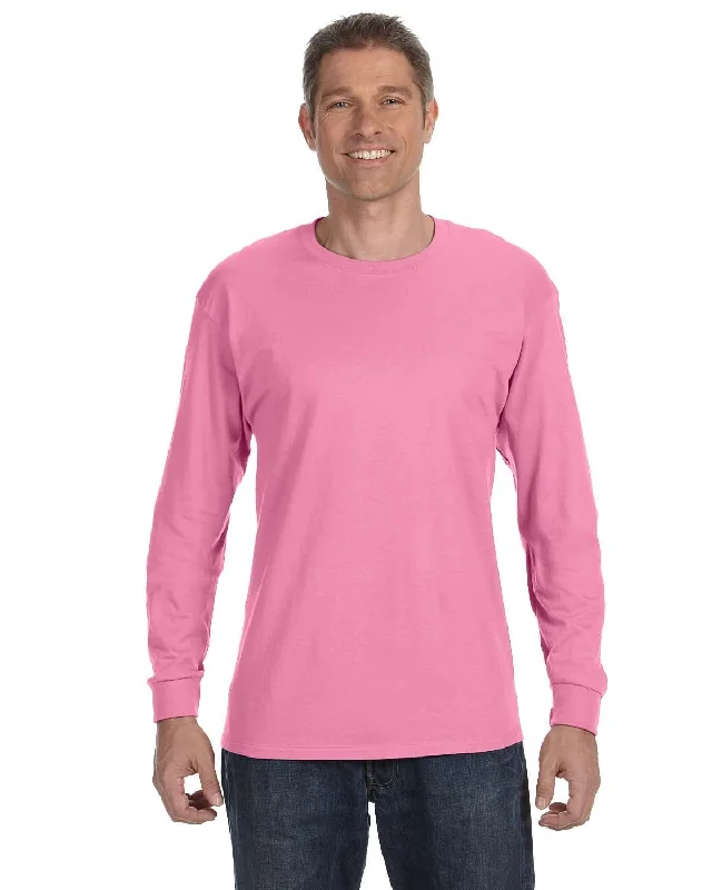 Jerzees DRI-POWER ACTIVE Long Sleeve T-Shirt | Azalea Zippered Front Buttoned Front Snap Front Jerzees DRI-POWER ACTIVE Long Sleeve T-Shirt | Azalea Zippered Front Buttoned Front Snap Front