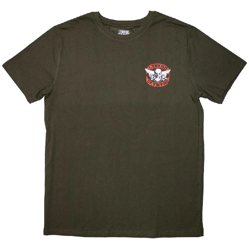Lynyrd Skynyrd | Official Band T-Shirt | Mini Biker Patch Logo Polka Dot Checkered Tartan Lynyrd Skynyrd | Official Band T-Shirt | Mini Biker Patch Logo Polka Dot Checkered Tartan