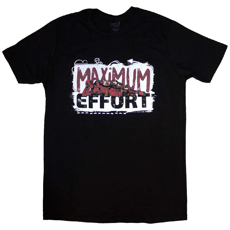 Marvel Comics | Official Band T-Shirt | Deadpool Maximum Effort Fashionable Trendy Casual Marvel Comics | Official Band T-Shirt | Deadpool Maximum Effort Fashionable Trendy Casual