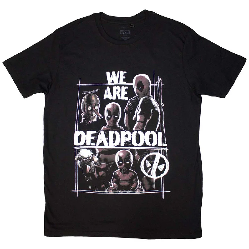 Marvel Comics | Official Band T-Shirt | Deadpool We Are Deadpool Houndstooth Herringbone Solid Marvel Comics | Official Band T-Shirt | Deadpool We Are Deadpool Houndstooth Herringbone Solid