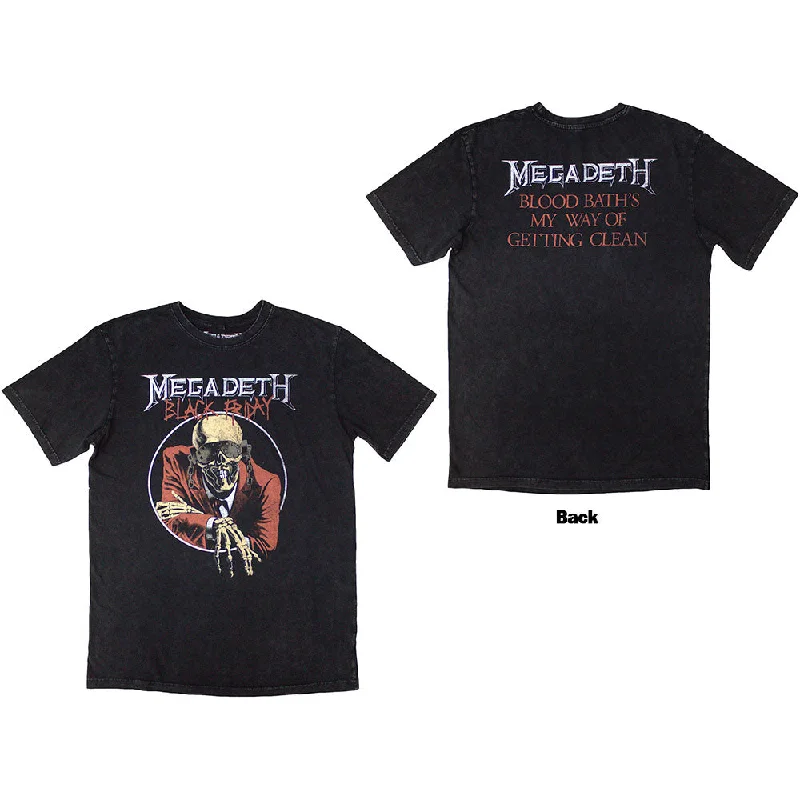 Megadeth | Official Stone Wash Band T-Shirt | Black Friday Stone Wash (Back Print) Solid Color Striped Floral Megadeth | Official Stone Wash Band T-Shirt | Black Friday Stone Wash (Back Print) Solid Color Striped Floral