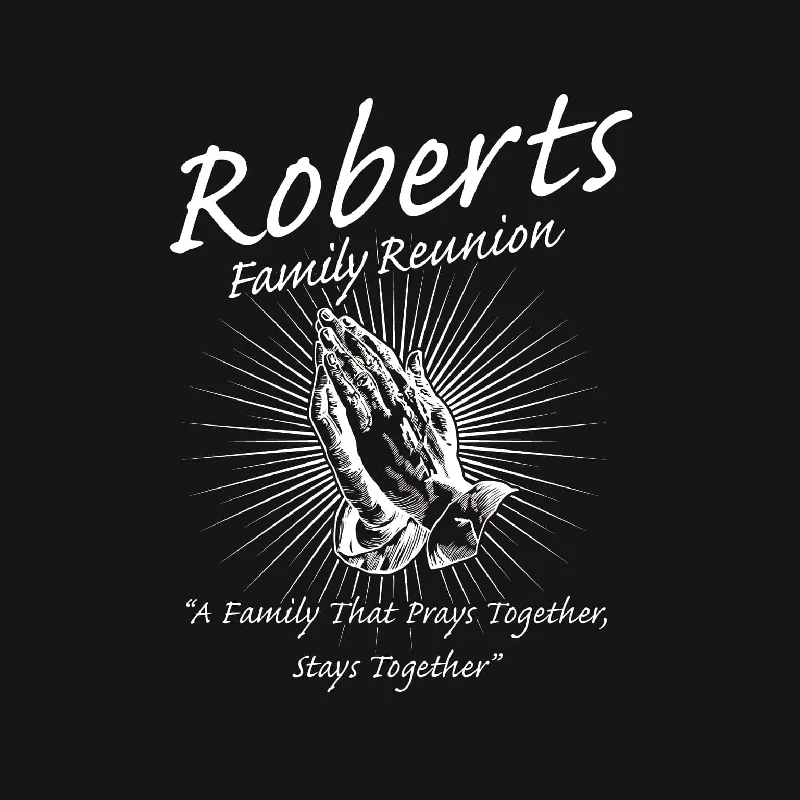 Prayer Family Reunion T-Shirt Design R1-41 Welt Pockets Slit Pockets Flap Pockets