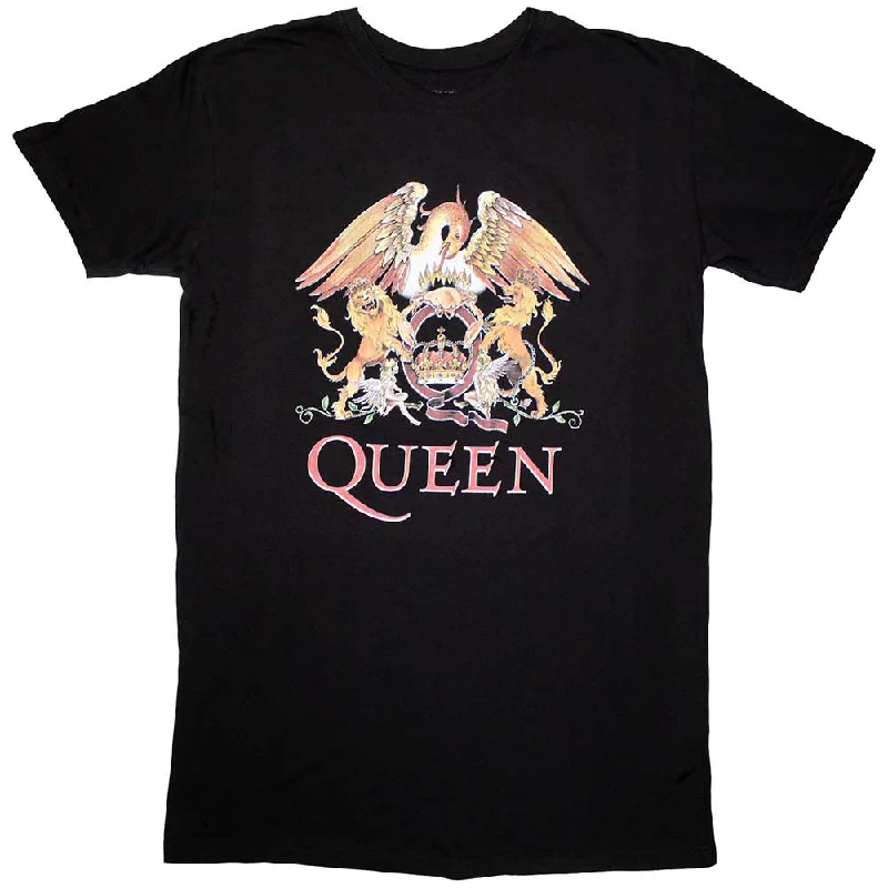 Queen | Ladies Official Band T-Shirt Dress | Classic Crest Front Pockets Side Pockets Patch Pockets Queen | Ladies Official Band T-Shirt Dress | Classic Crest Front Pockets Side Pockets Patch Pockets