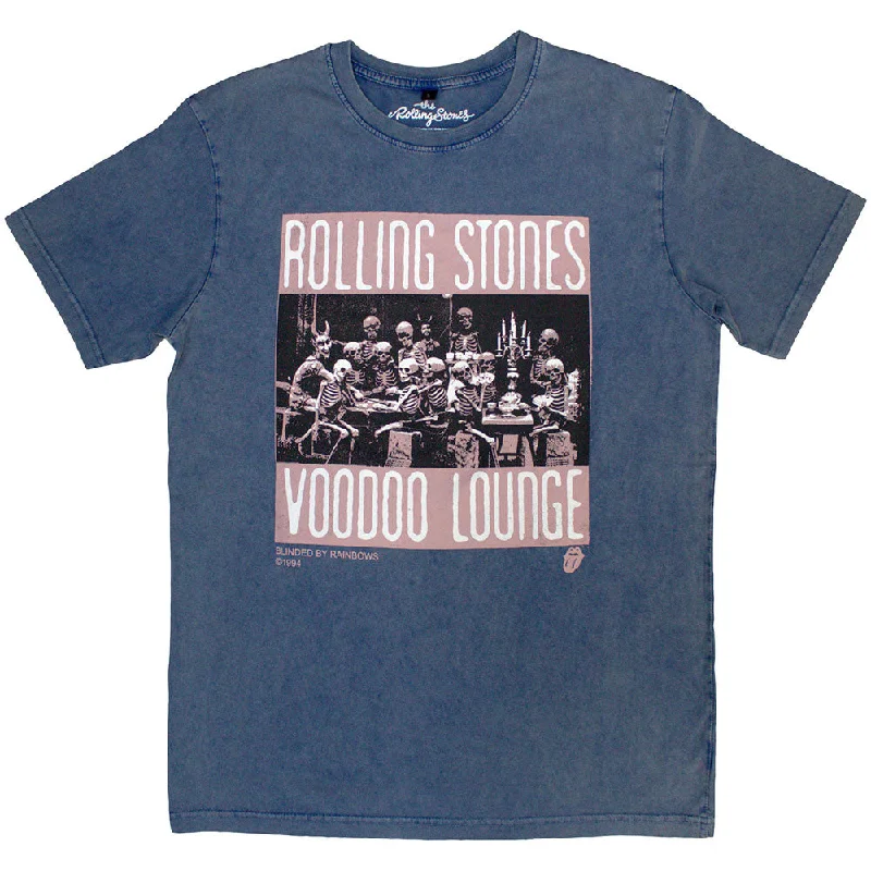 The Rolling Stones | Official Stone Wash Band T-Shirt | Voodoo Skulls Stone Wash Graphic T-Shirt Round Neck Polyester The Rolling Stones | Official Stone Wash Band T-Shirt | Voodoo Skulls Stone Wash Graphic T-Shirt Round Neck Polyester