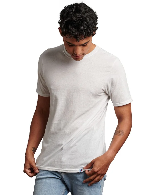 Russell Athletic Unisex Essential Performance T-Shirt | White Fleece Fabric Down Fabric Feather Fabric Russell Athletic Unisex Essential Performance T-Shirt | White Fleece Fabric Down Fabric Feather Fabric