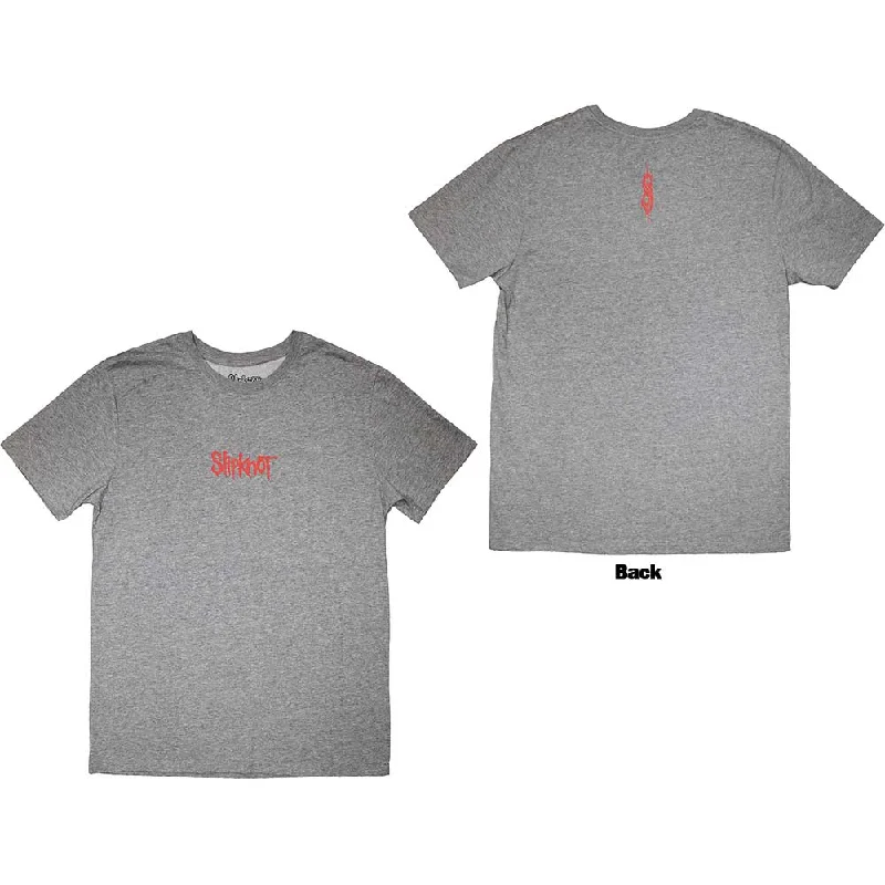 Slipknot | Official Band T-Shirt | Mini Logo (Back Print) Fleece Fabric Down Fabric Feather Fabric Slipknot | Official Band T-Shirt | Mini Logo (Back Print) Fleece Fabric Down Fabric Feather Fabric