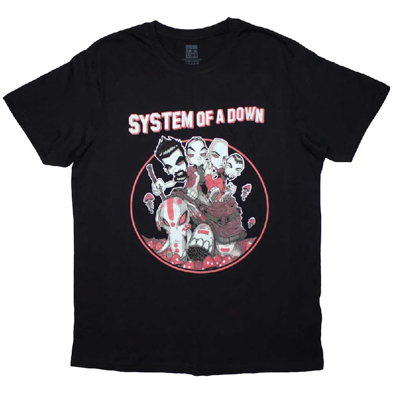 System Of A Down | Official Band T-Shirt | Mushroom People Nylon Fabric Polyester Fabric Spandex Fabric System Of A Down | Official Band T-Shirt | Mushroom People Nylon Fabric Polyester Fabric Spandex Fabric