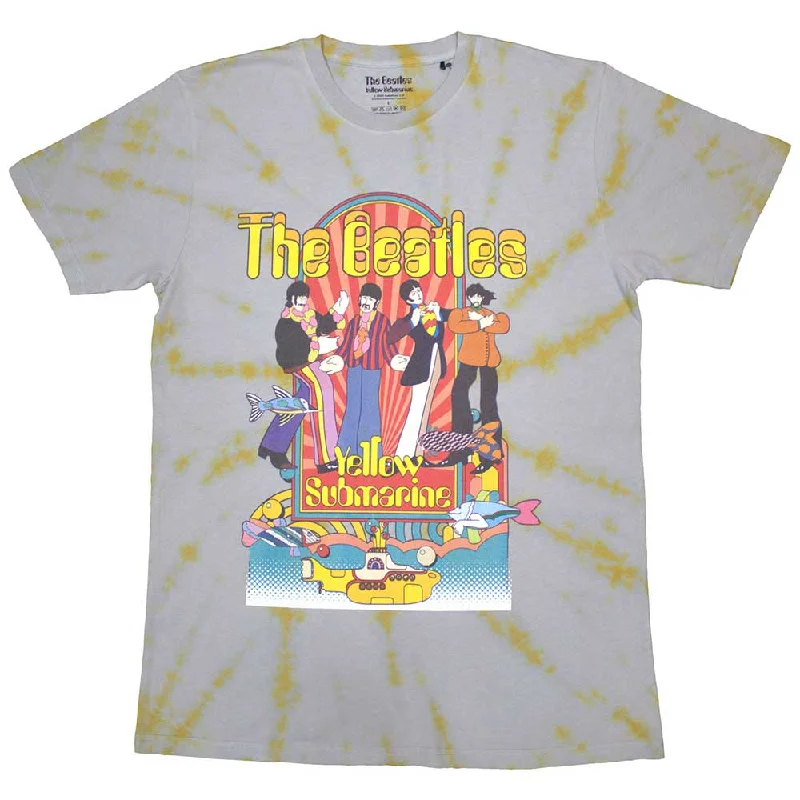 The Beatles | Official Band T-Shirt | Yellow Submarine Band & Fish (Wash Collection) Satin Fabric Silk Fabric Chiffon Fabric The Beatles | Official Band T-Shirt | Yellow Submarine Band & Fish (Wash Collection) Satin Fabric Silk Fabric Chiffon Fabric