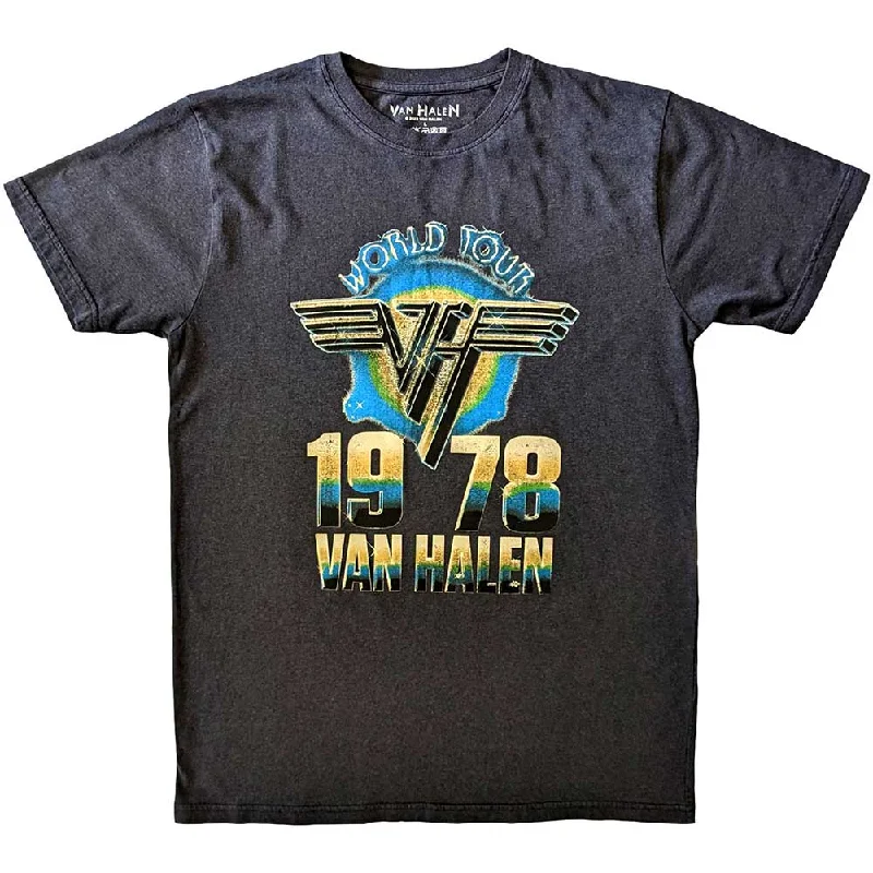Van Halen | Official Band T-Shirt | World Tour '78 Rayon Fabric Velvet Fabric Corduroy Fabric Van Halen | Official Band T-Shirt | World Tour '78 Rayon Fabric Velvet Fabric Corduroy Fabric