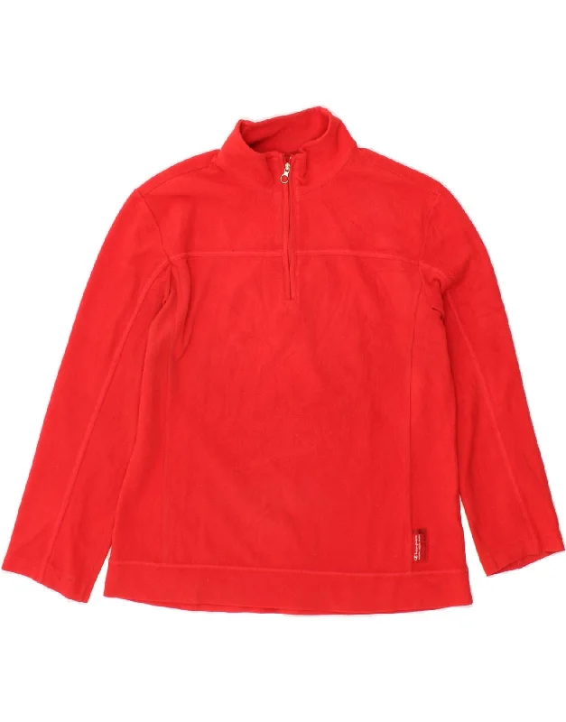 CHAMPION Womens Zip Neck Fleece Jumper UK 18 XL Red Polyester Tailored Straight A-Line CHAMPION Womens Zip Neck Fleece Jumper UK 18 XL Red Polyester Tailored Straight A-Line