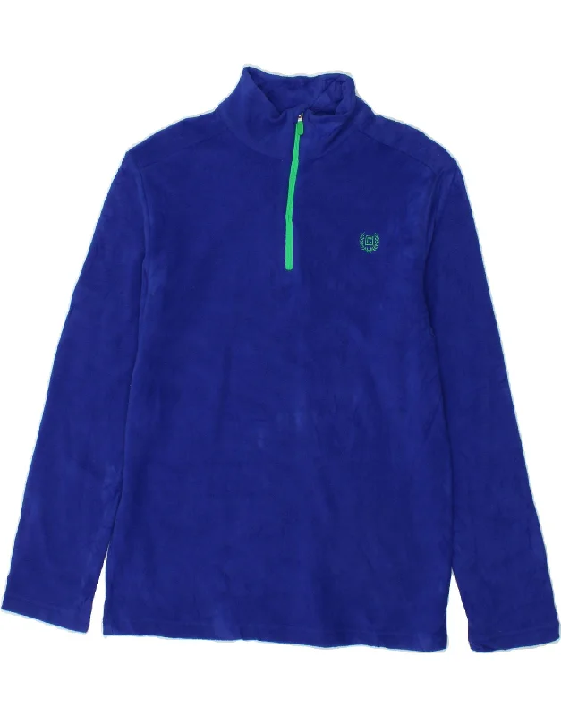 CHAPS Womens Zip Neck Fleece Jumper UK 14/16 Large Blue Polyester Nylon Fabric Polyester Fabric Spandex Fabric CHAPS Womens Zip Neck Fleece Jumper UK 14/16 Large Blue Polyester Nylon Fabric Polyester Fabric Spandex Fabric