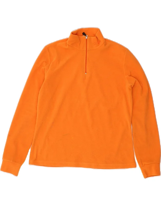 COLMAR Womens Zip Neck Fleece Jumper UK 12 Medium Orange Polyester Spandex Rayon Corduroy COLMAR Womens Zip Neck Fleece Jumper UK 12 Medium Orange Polyester Spandex Rayon Corduroy