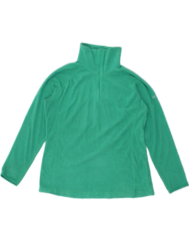 COLUMBIA Womens Zip Neck Fleece Jumper UK 18 XL Green Polyester Long Sweater Short Sweater Cropped Sweater COLUMBIA Womens Zip Neck Fleece Jumper UK 18 XL Green Polyester Long Sweater Short Sweater Cropped Sweater